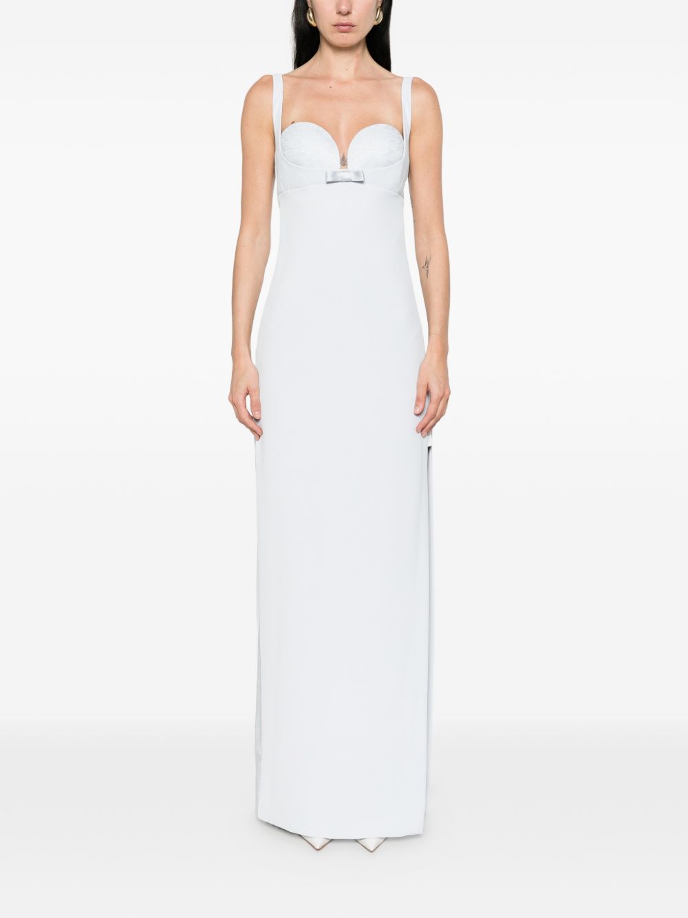 PRONOVIAS Abito lungo celeste chiaro impreziosito da strass 