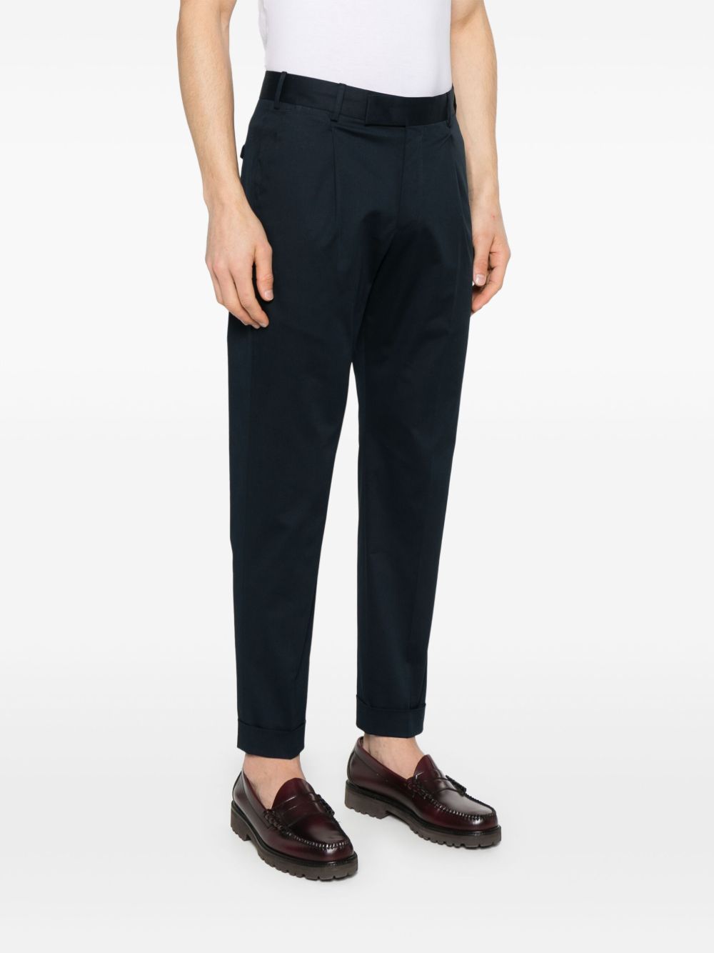 PT TORINO Pantaloni in cotone elasticizzato blu 