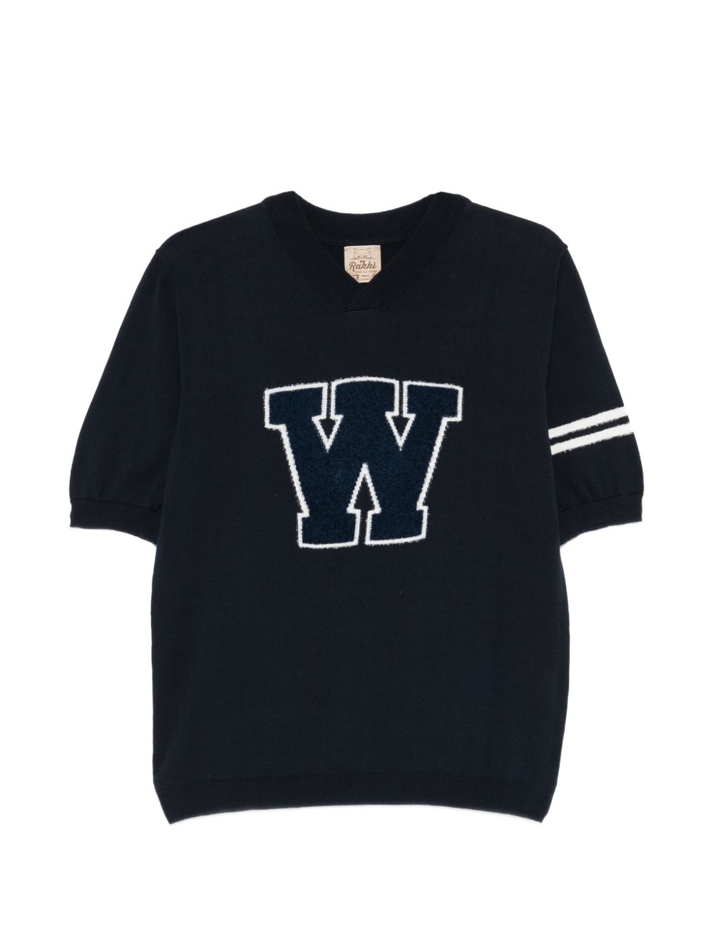 RAKKI Maglia Cornell blu con lettera W 