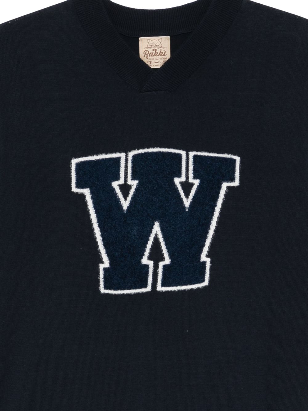 RAKKI Maglia Cornell blu con lettera W 