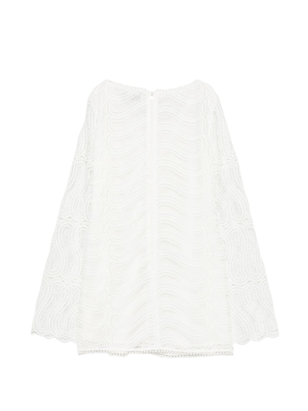 RAQUEL DINIZ Mini abito con ricami crochet bianco 