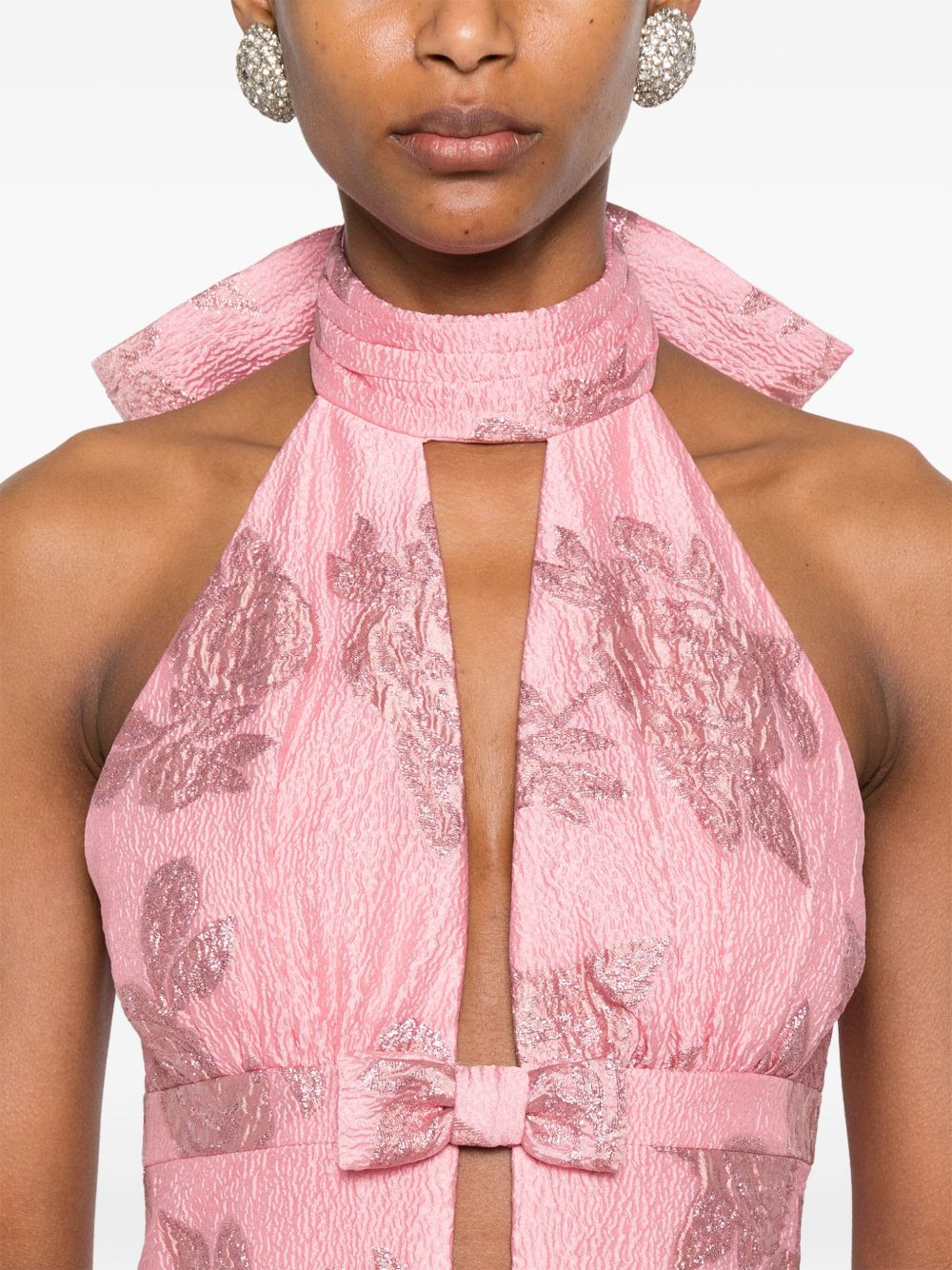 REBECCA VALLANCE Abito Benette con fiocco rosa 