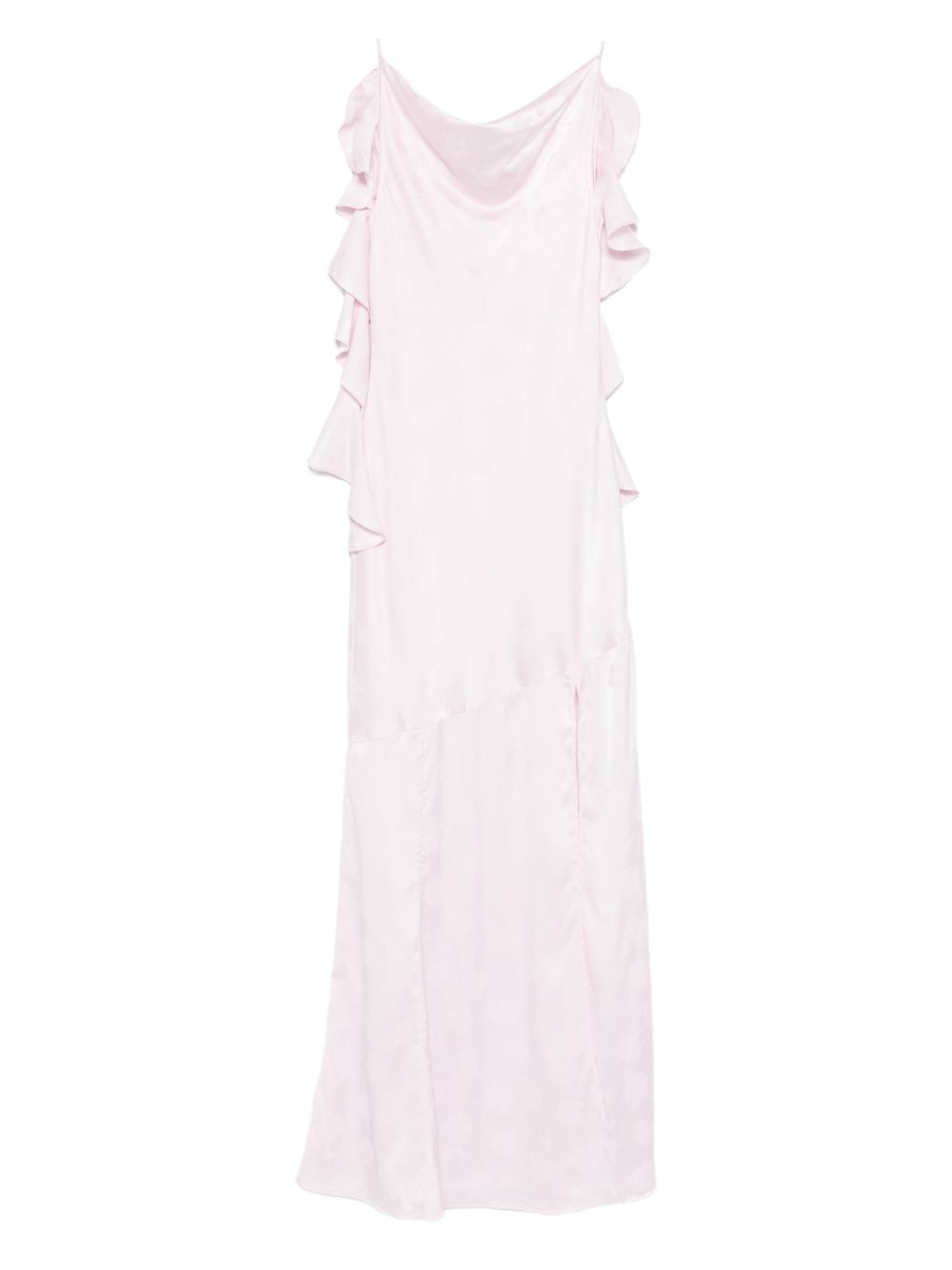 ROTATE Abito rosa lungo con drappeggi 