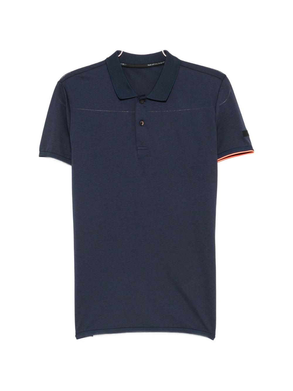 RRD ROBERTO RICCI DESIGNS Polo blu a maniche corte con patch logo sul petto 
