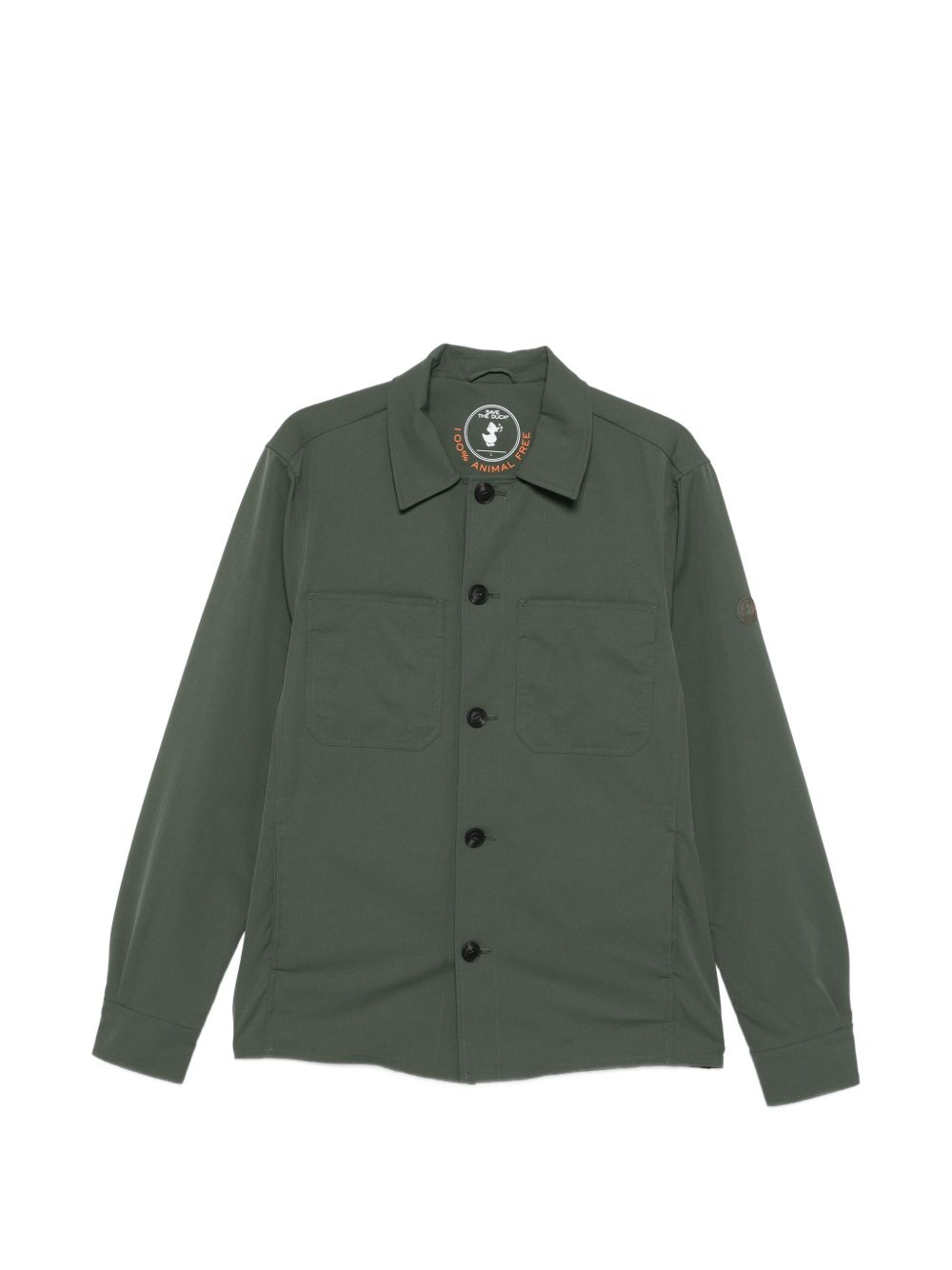 SAVE THE DUCK Giacca camicia verde scuro con bottoni 