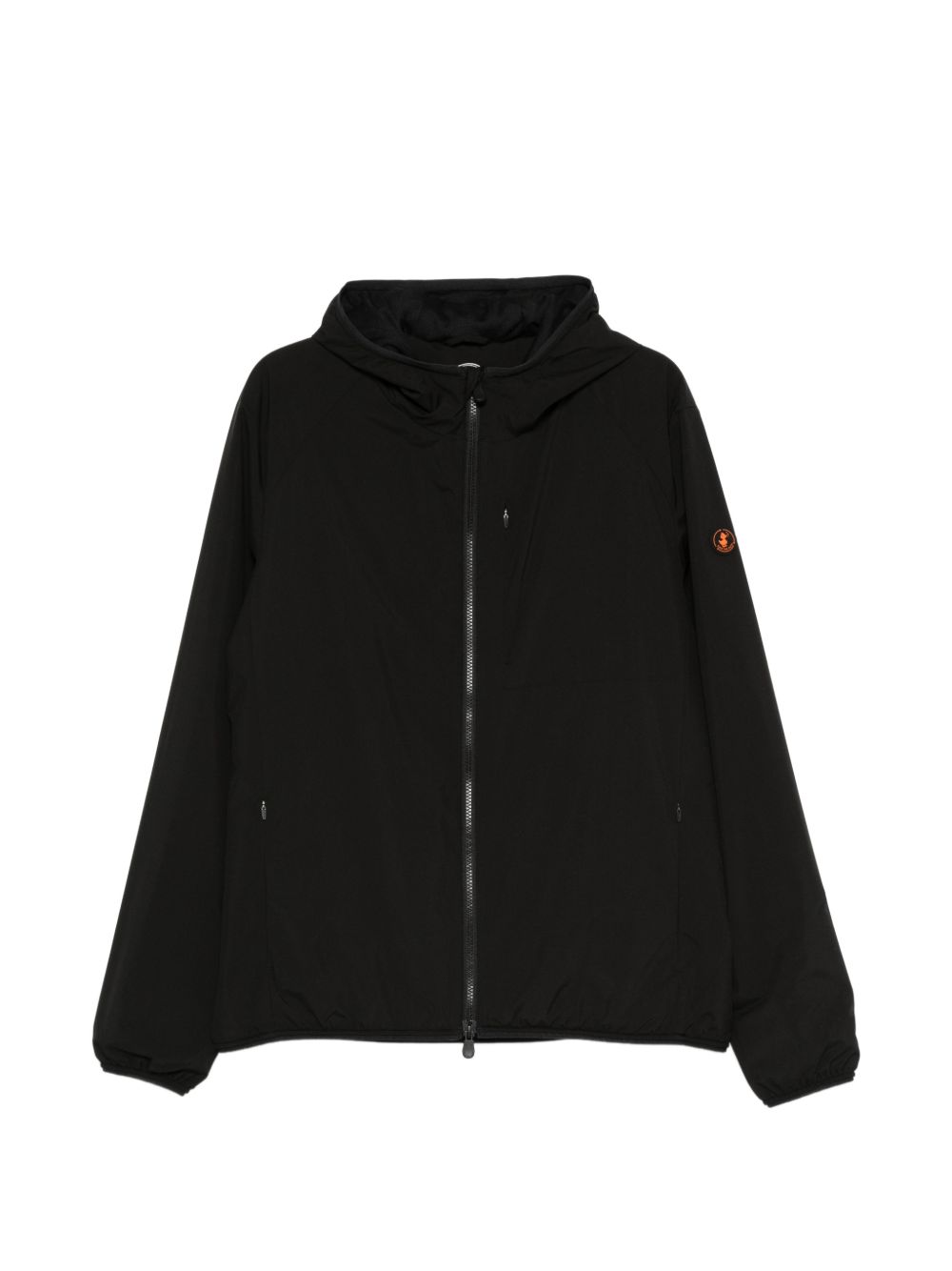 SAVE THE DUCK Giacca Pier nera con cappuccio e zip 