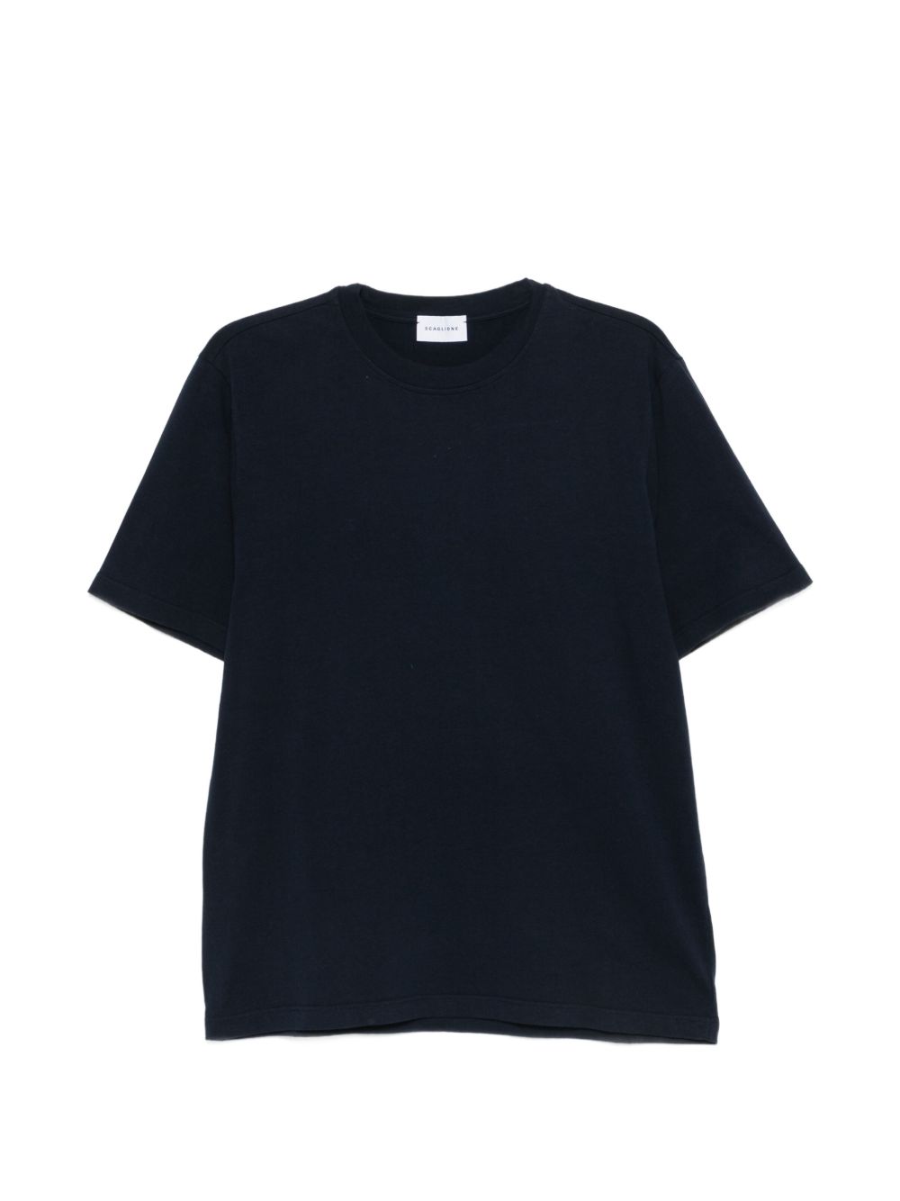 SCAGLIONE T-shirt in cotone blu navy a maniche corte 