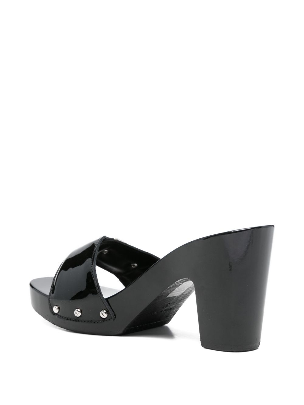 SCHOLL Zoccoli Pescura Cameron in pelle nera con fibbia 