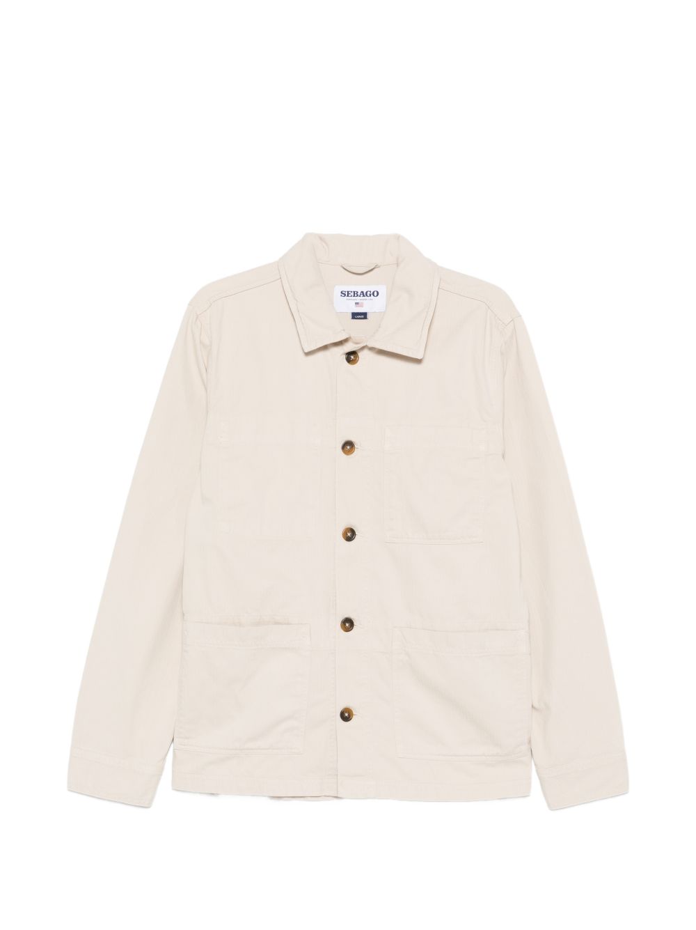 SEBAGO Camicia in denim Door beige con bottoni 