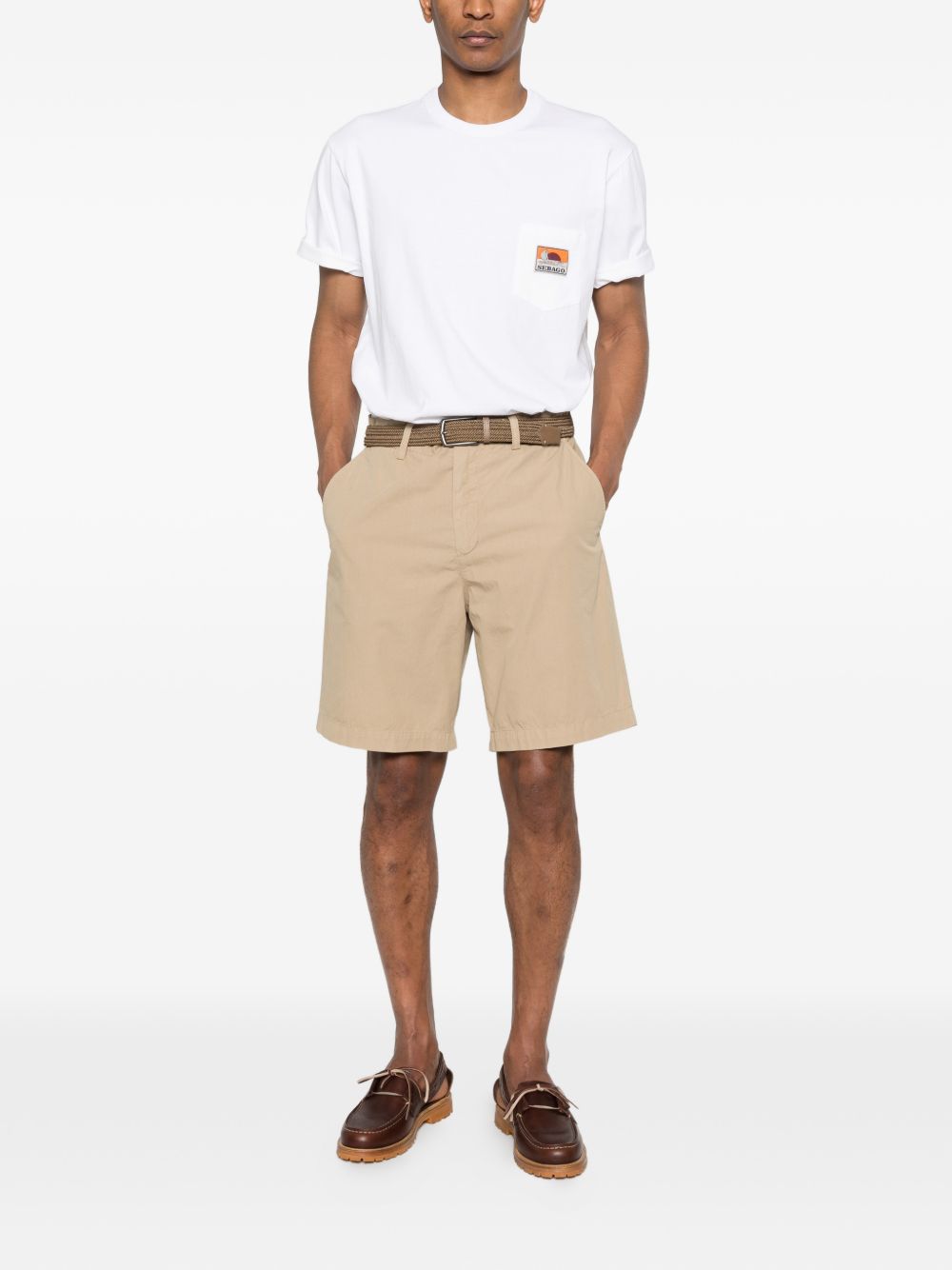 SEBAGO T-shirt Rockycoast in cotone bianco 