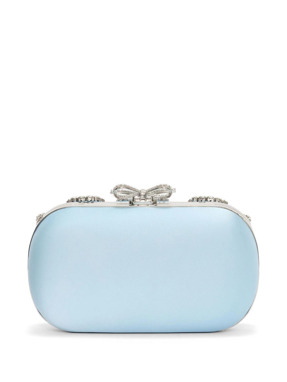 SELF PORTRAIT Pochette celeste rigida con gioielli argento 