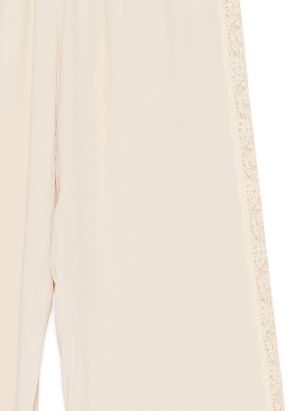 SEMICOUTURE Pantaloni Elle con ricami beige chiaro 