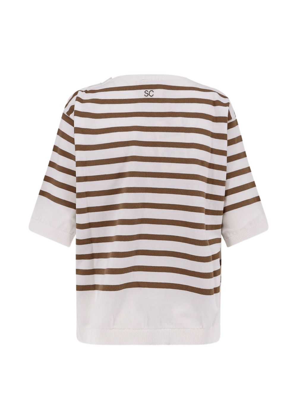SEMICOUTURE Maglia a girocollo in cotone a righe 