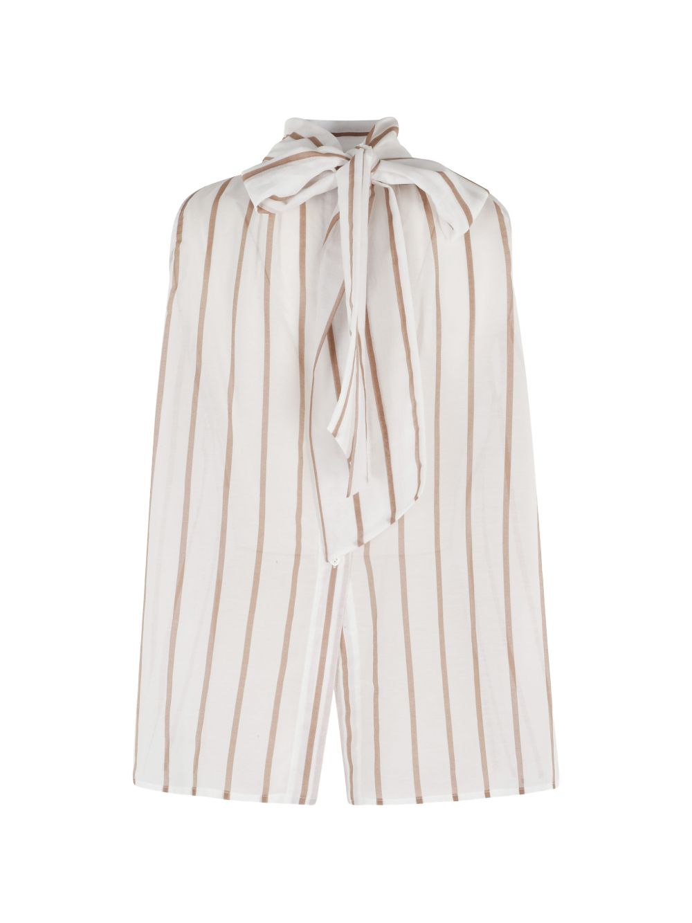 SEMICOUTURE Top Jana in cotone misto seta a righe 