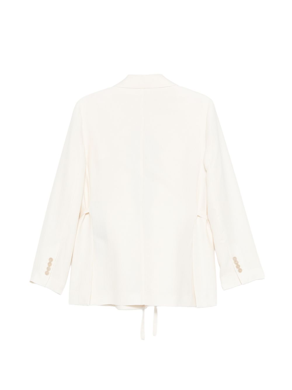 SEVENTY Blazer in misto cotone bianco con laccio 