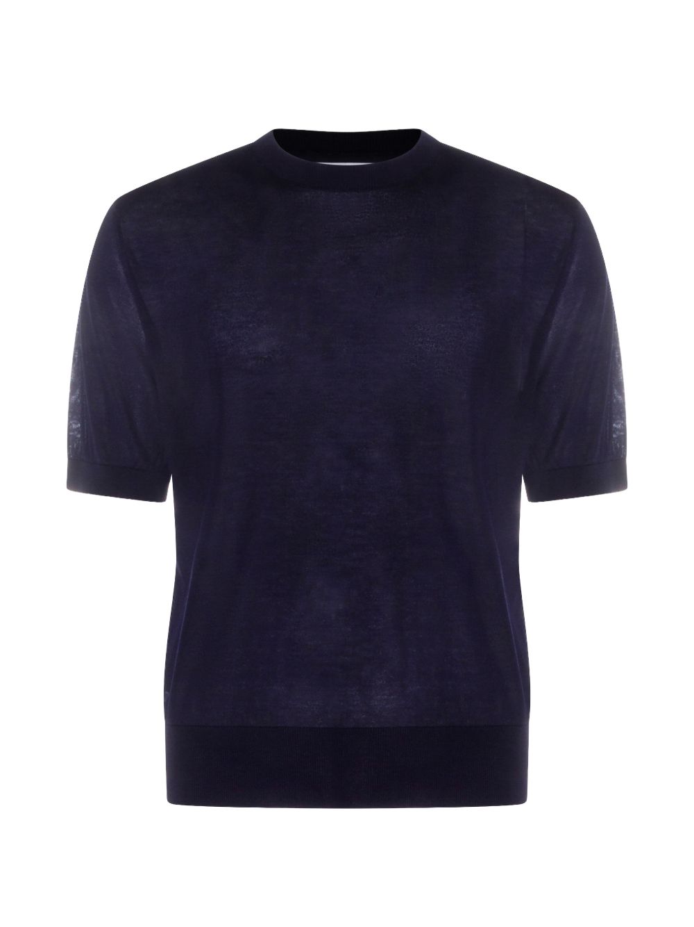 SEVEN GAUGE T-shirt in maglia sottile blu 