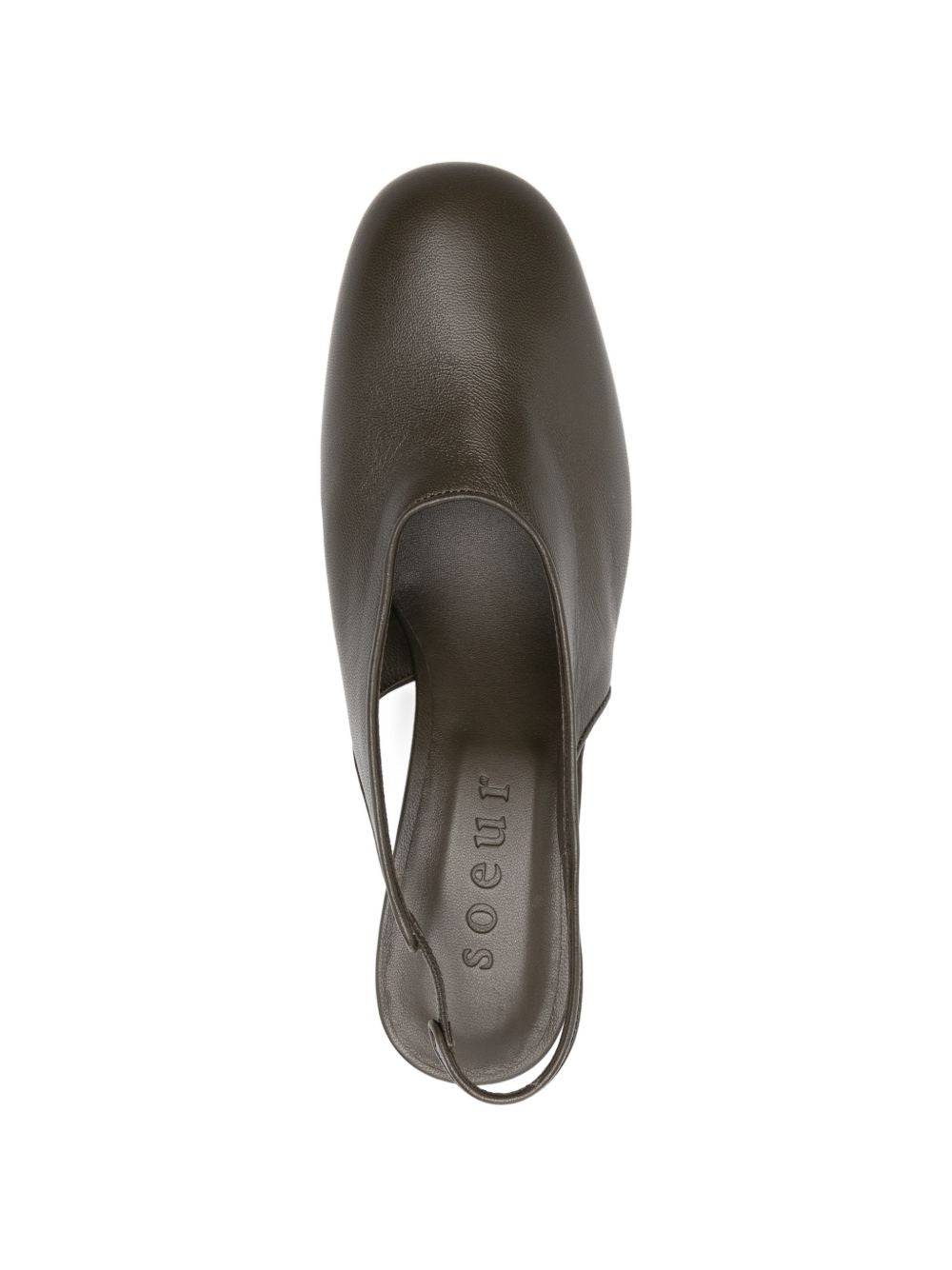SOEUR Slingback Joan con tacco in morbida pelle di agnello <BR/> 
