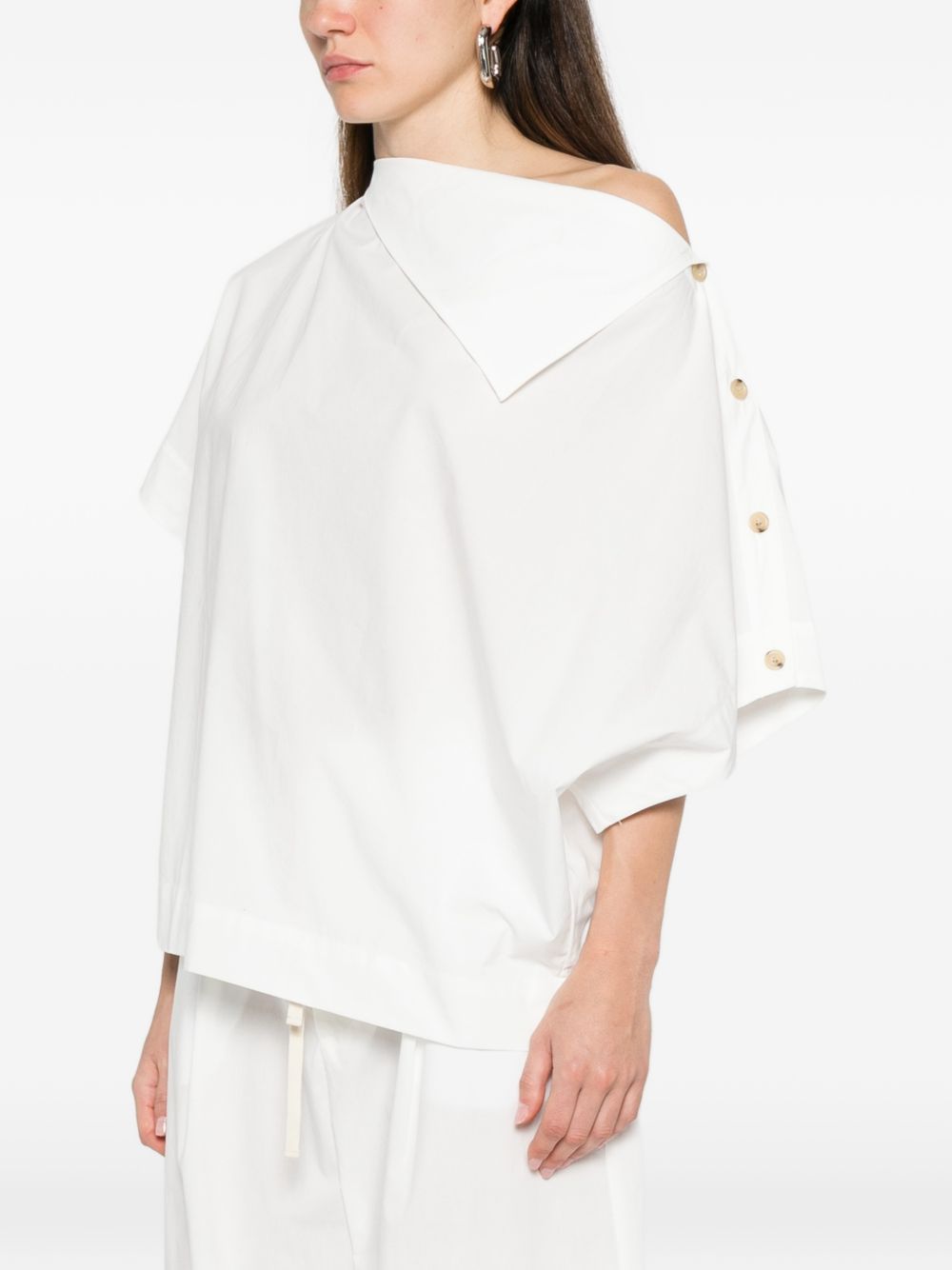 SOEUR Blusa Issa in cotone bianco 