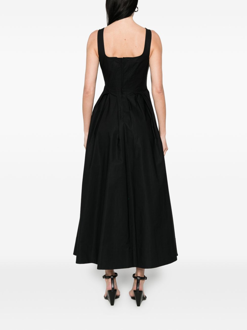 SPORTMAX Abito lungo Giro in cotone nero 
