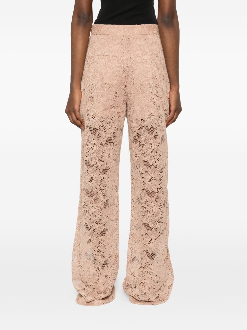 SPORTMAX Pantaloni Afoso in pizzo color nude 