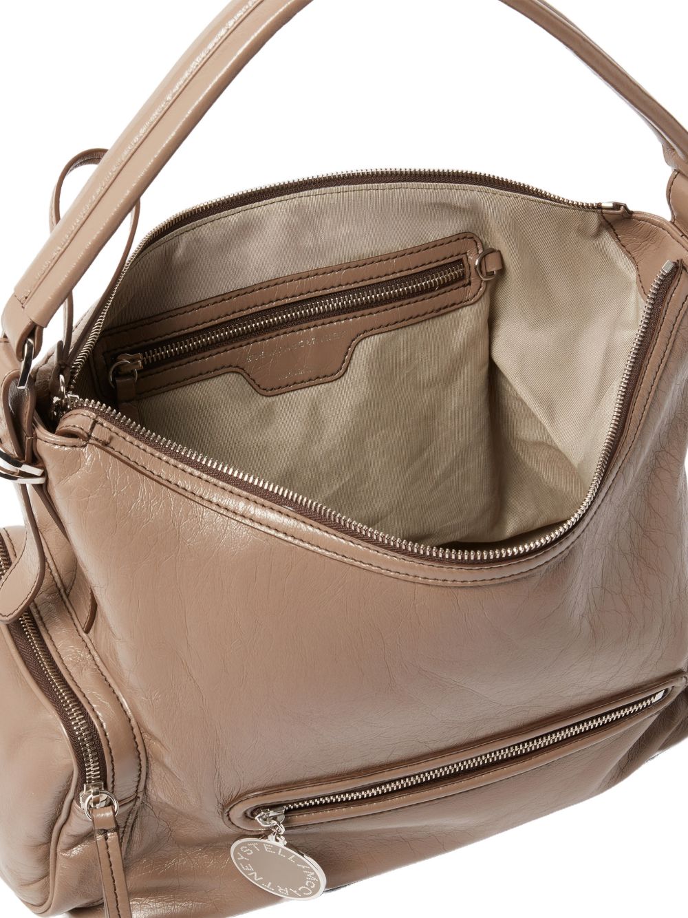 STELLA MCCARTNEY Borsa a spalla in ecopelle con tasche esterne 