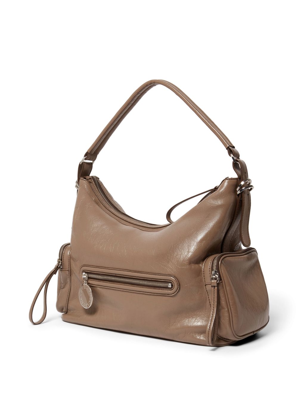 STELLA MCCARTNEY Borsa a spalla in ecopelle con tasche esterne 
