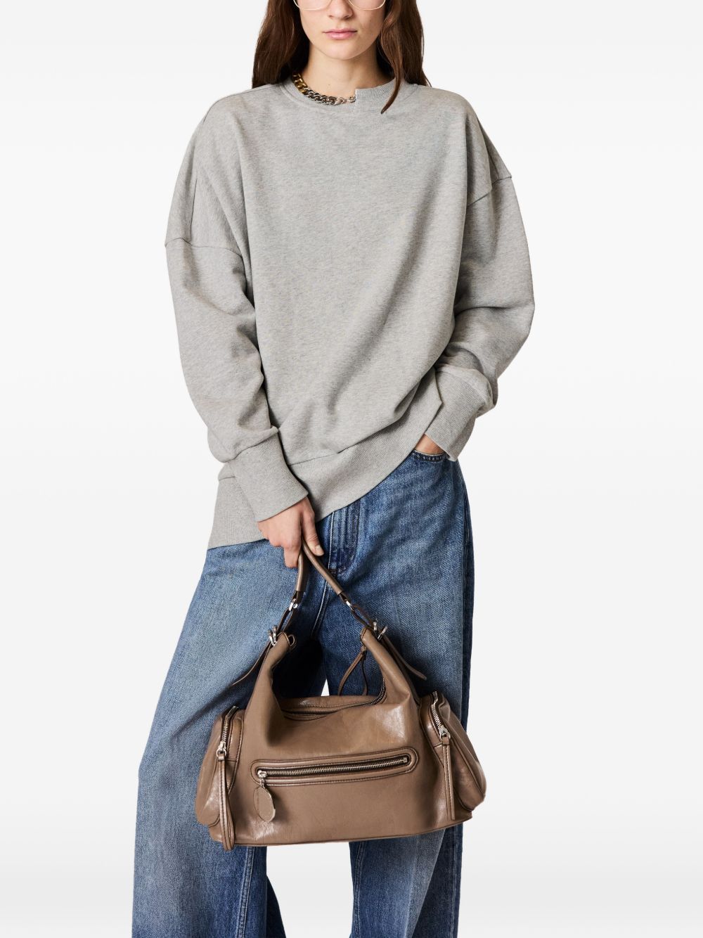 STELLA MCCARTNEY Borsa a spalla in ecopelle con tasche esterne 