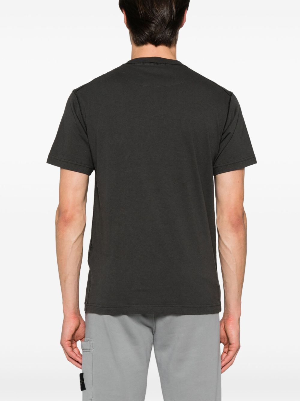 STONE ISLAND T-shirt girocollo in cotone con logo 