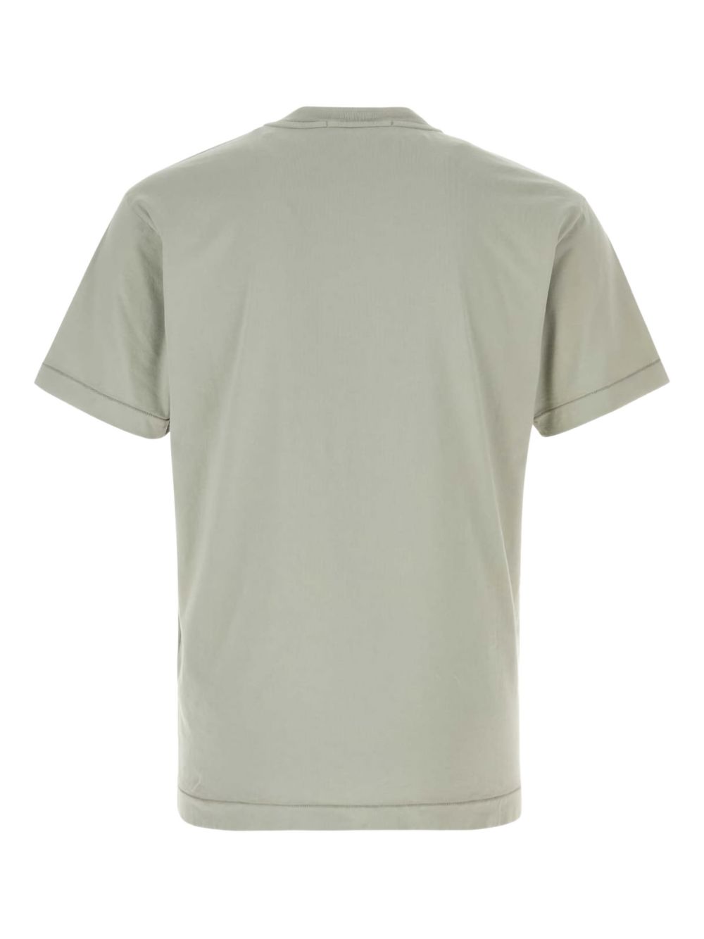 STONE ISLAND T-shirt in cotone verde con logo 