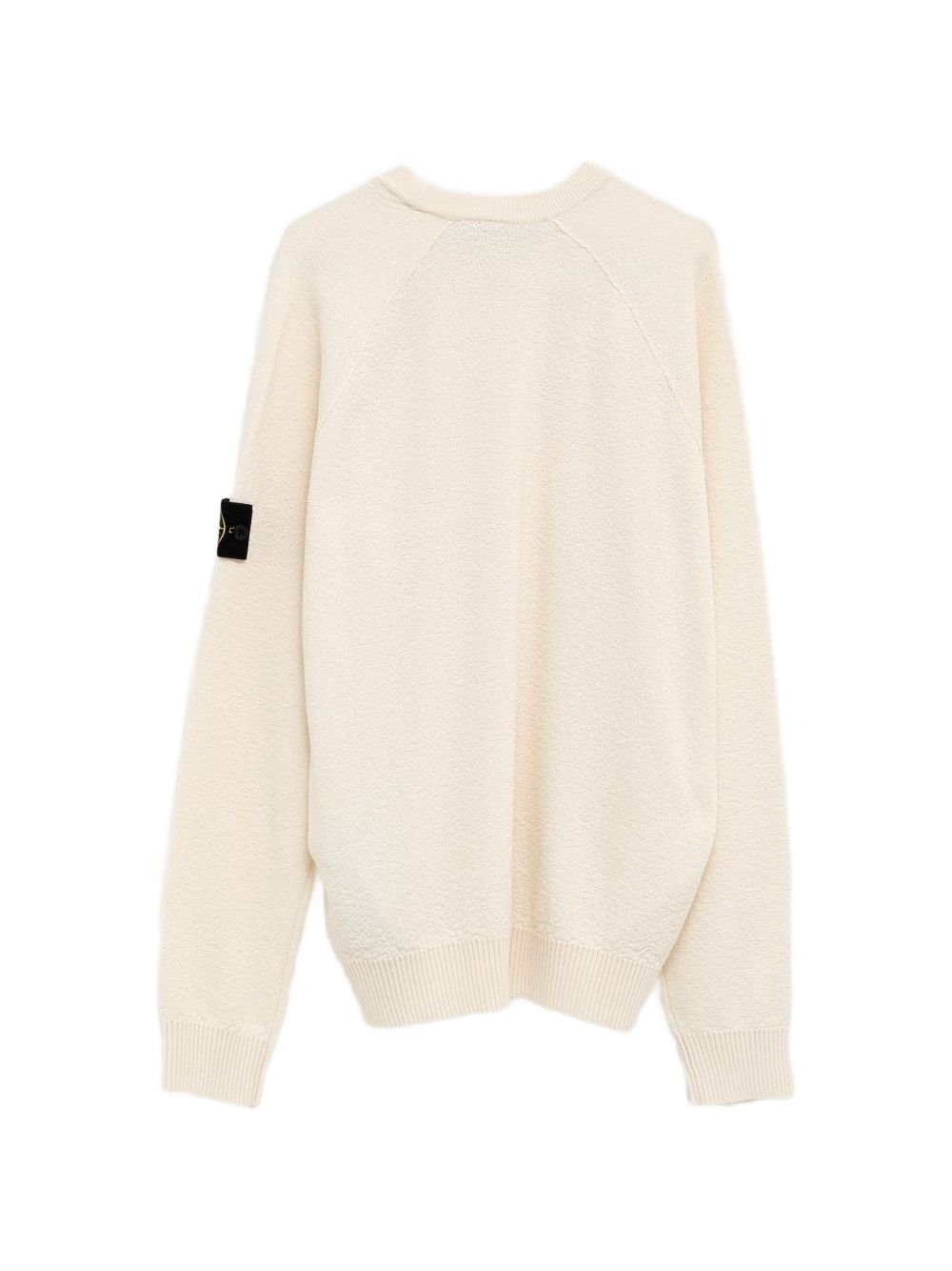 STONE ISLAND Maglia in cotone girocollo con patch logo 