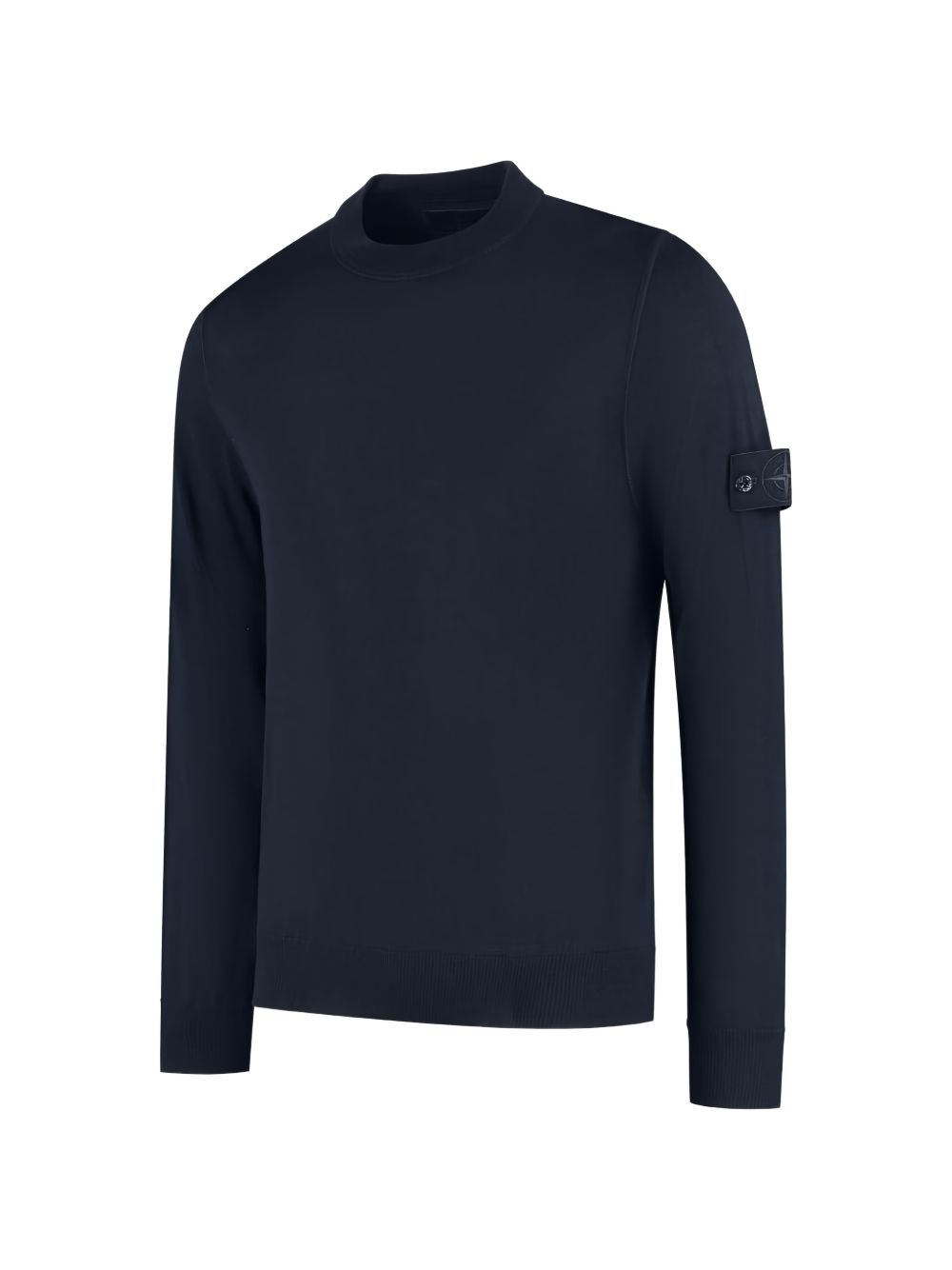 STONE ISLAND Maglia girocollo in lana vergine blu 