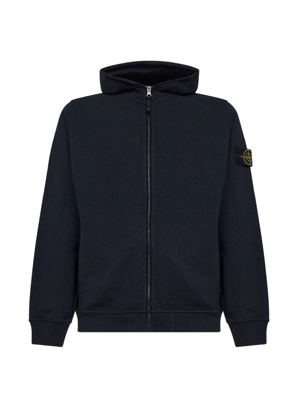 STONE ISLAND Felpa blu navy in cotone 