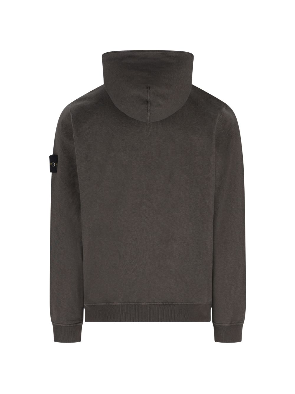STONE ISLAND Felpa grigia con cappuccio e zip 