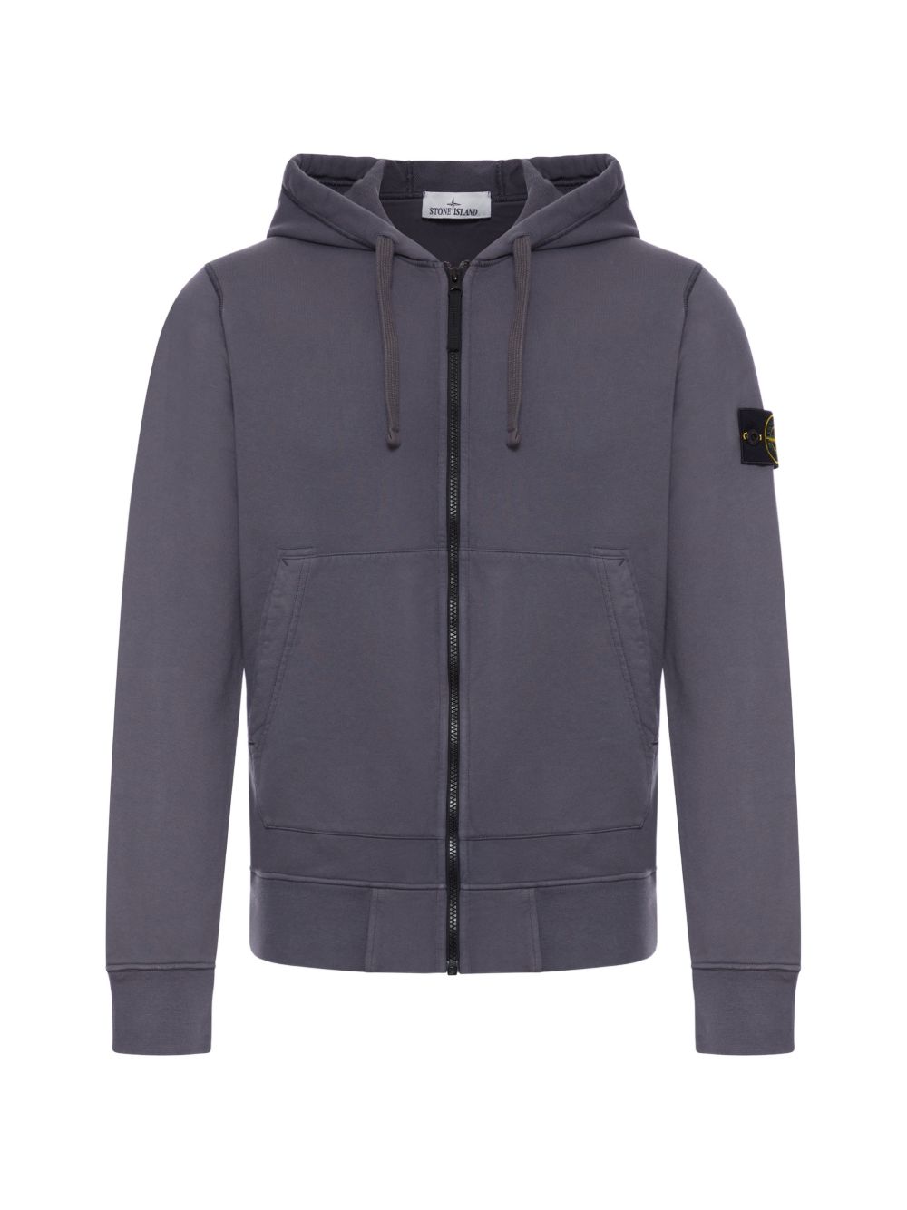 STONE ISLAND Felpa in colore blu chiaro con cappuccio e zip 