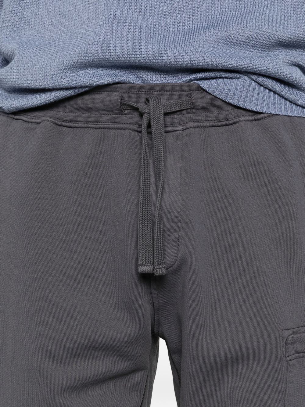 STONE ISLAND Shorts in cotone grigio con tasca 
