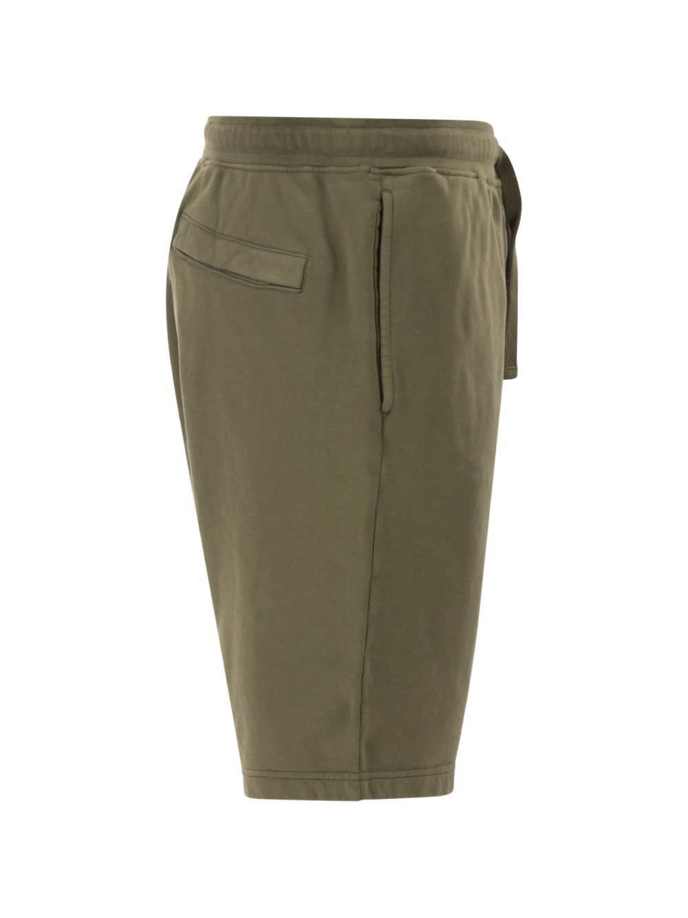 STONE ISLAND Shorts verde militare con tasche cargo 