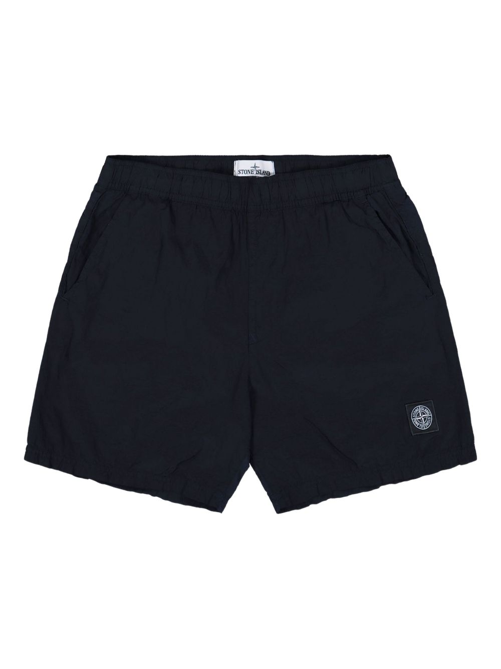 STONE ISLAND Costume mare blu con patch logo 