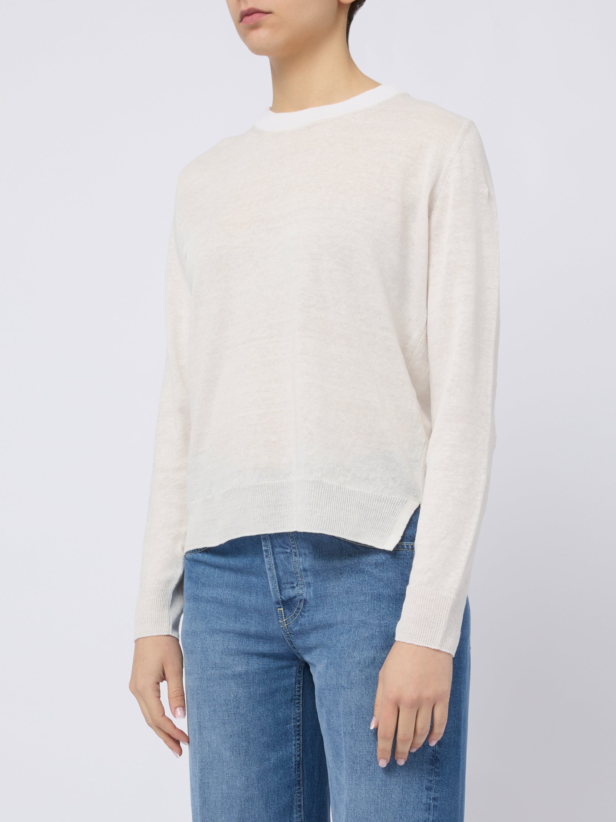 S MAX MARA Maglia girocollo Fervore bianco sporco 