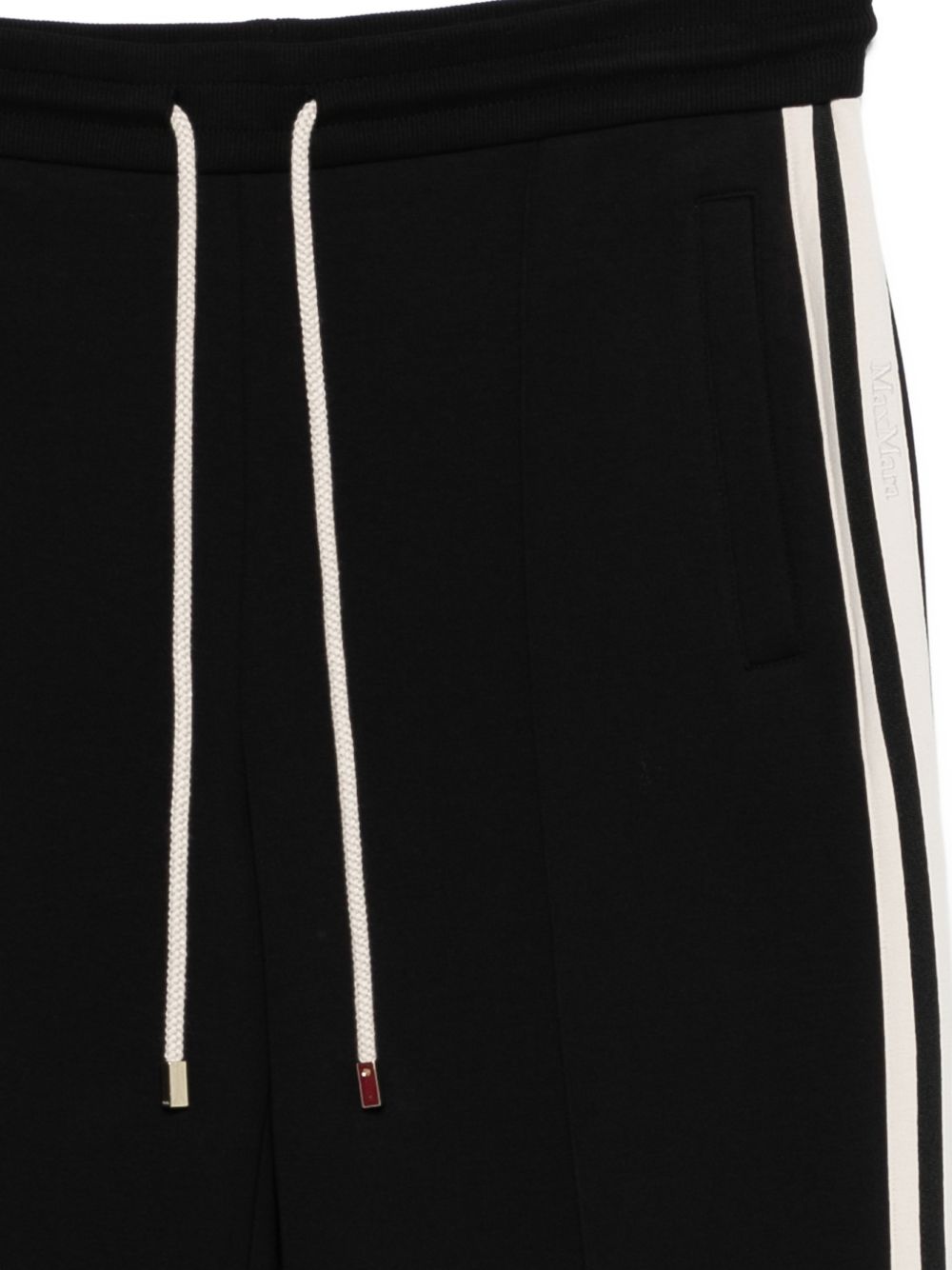 S MAX MARA Pantalone nero 'SMM Vento' a coulisse in jersey 