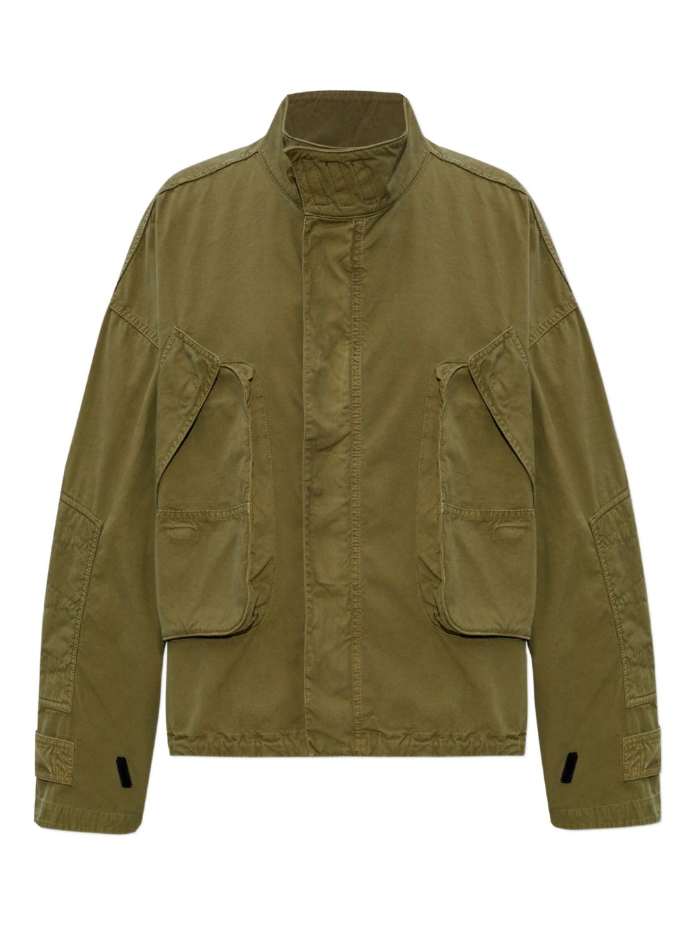 THE ATTICO Giacca in cotone verde militare 