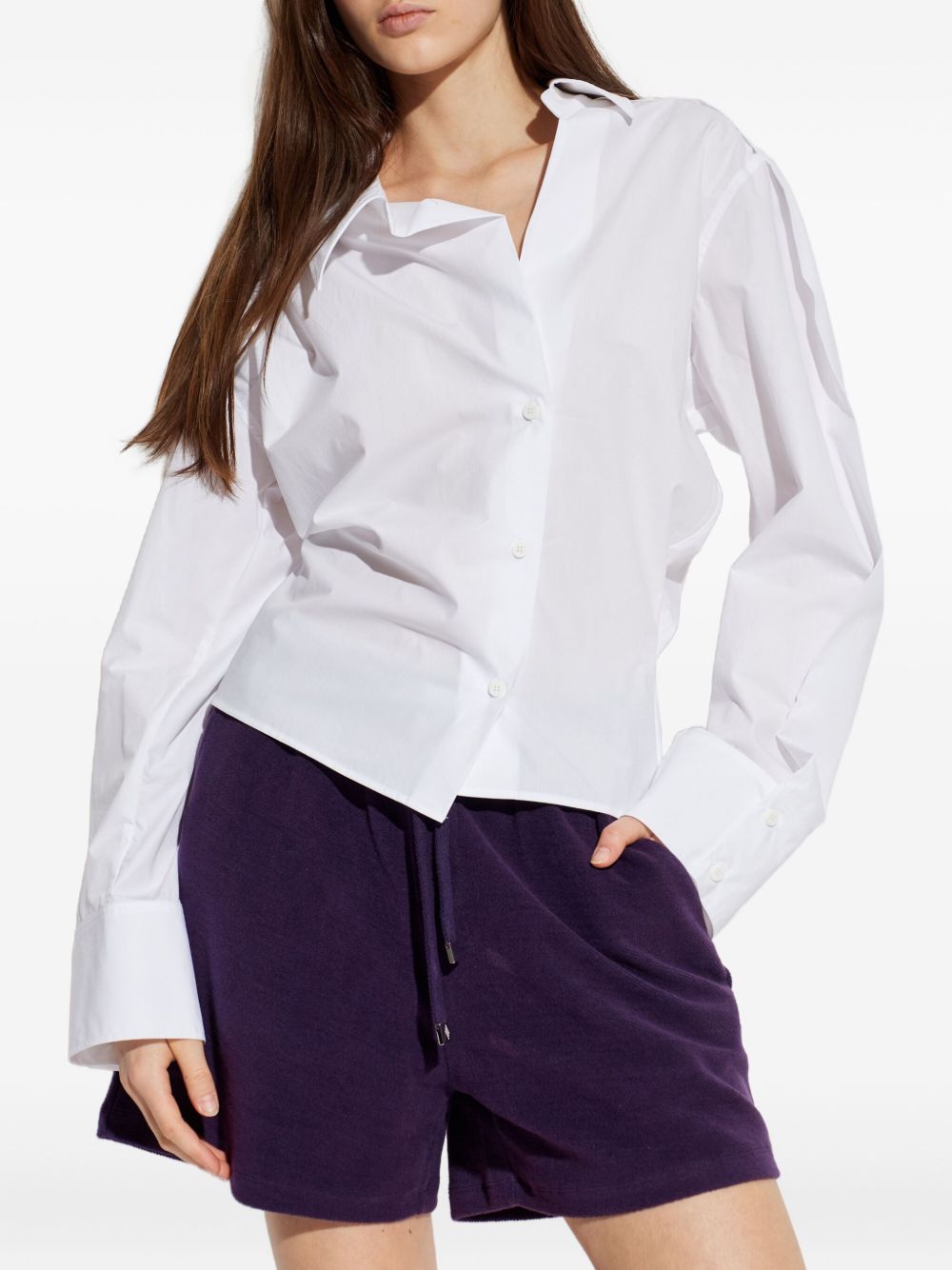 THE ATTICO Camicia asimmetrica in cotone 