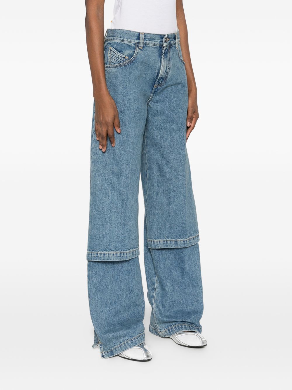THE ATTICO Jeans in cotone azzurro 