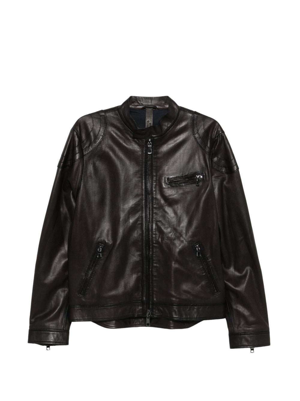 THE JACK AND JACKIE LEATHERS Giacca Rogue in pelle nera 