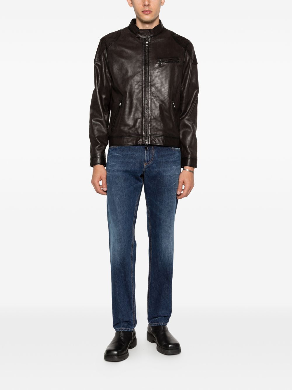 THE JACK AND JACKIE LEATHERS Giacca Rogue in pelle nera 