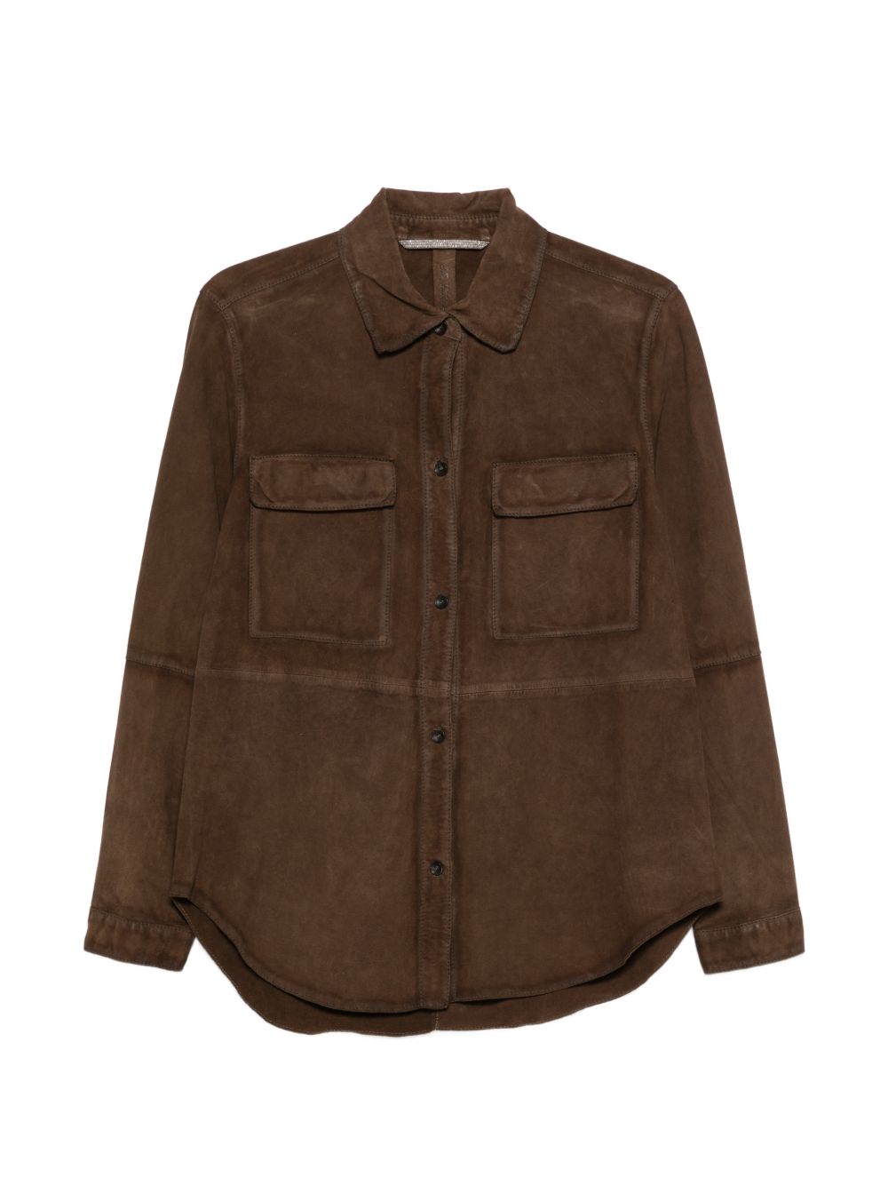 THE JACK AND JACKIE LEATHERS Giacca in pelle scamosciata marrone 