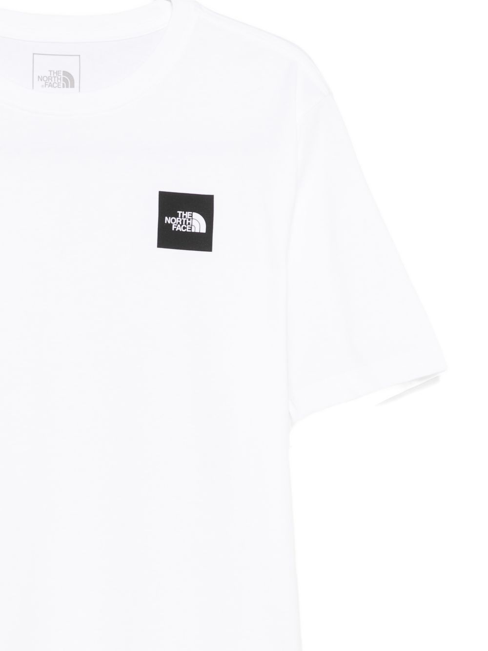 THE NORTH FACE T-shirt in cotone bianco con patch logo 