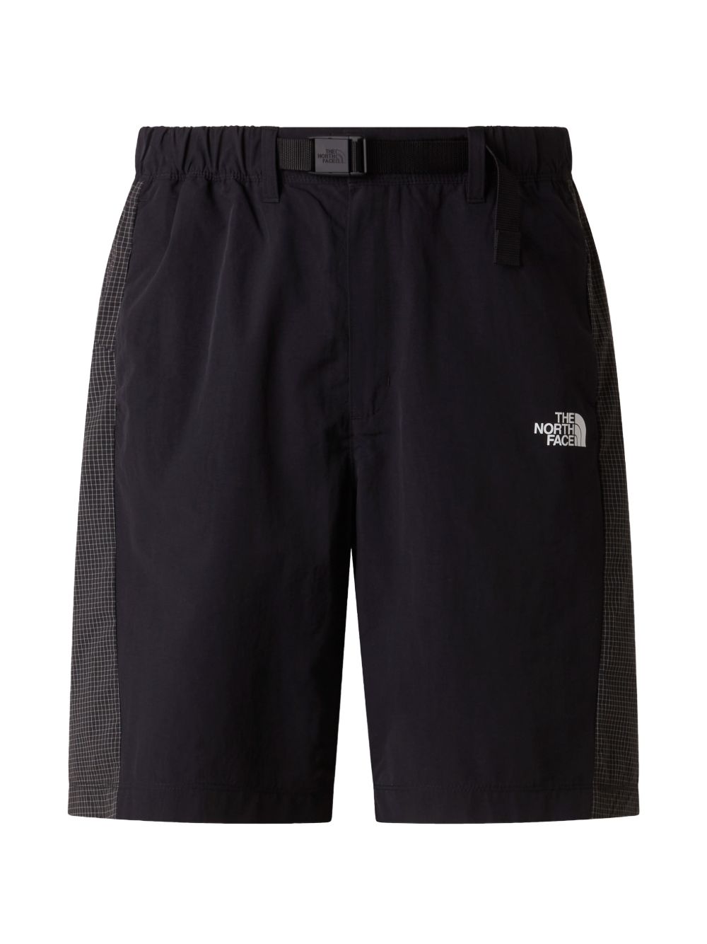 THE NORTH FACE Shorts sportivi neri in tessuto elastico con logo 