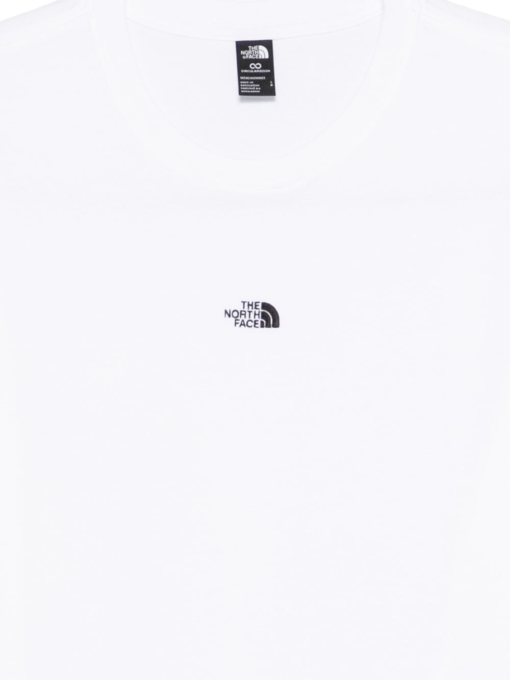 THE NORTH FACE T-shirt bianca con logo nero sul petto 