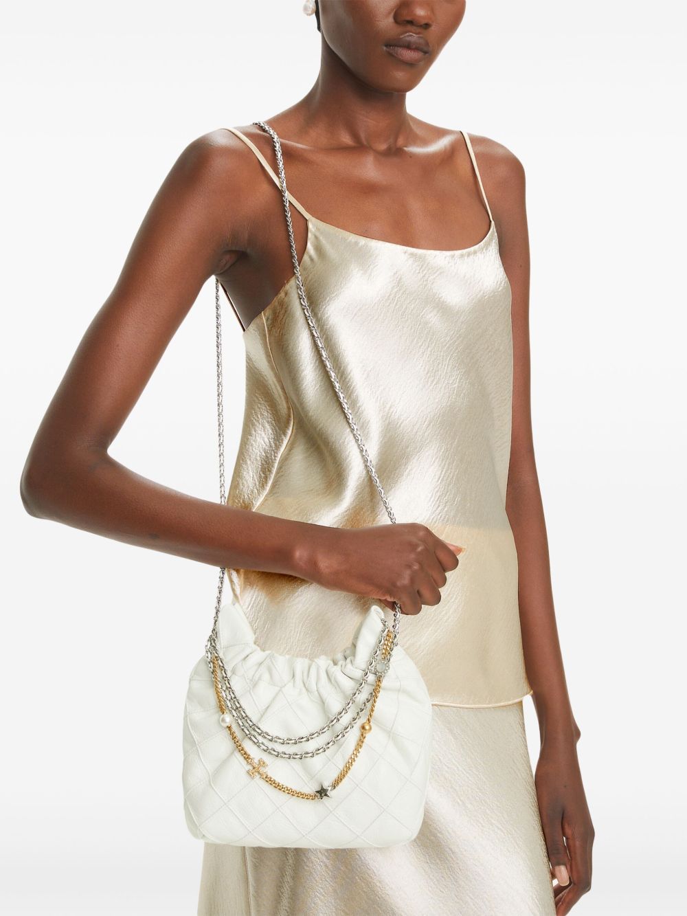 TORY BURCH Borsa a spalla in pelle bianca 