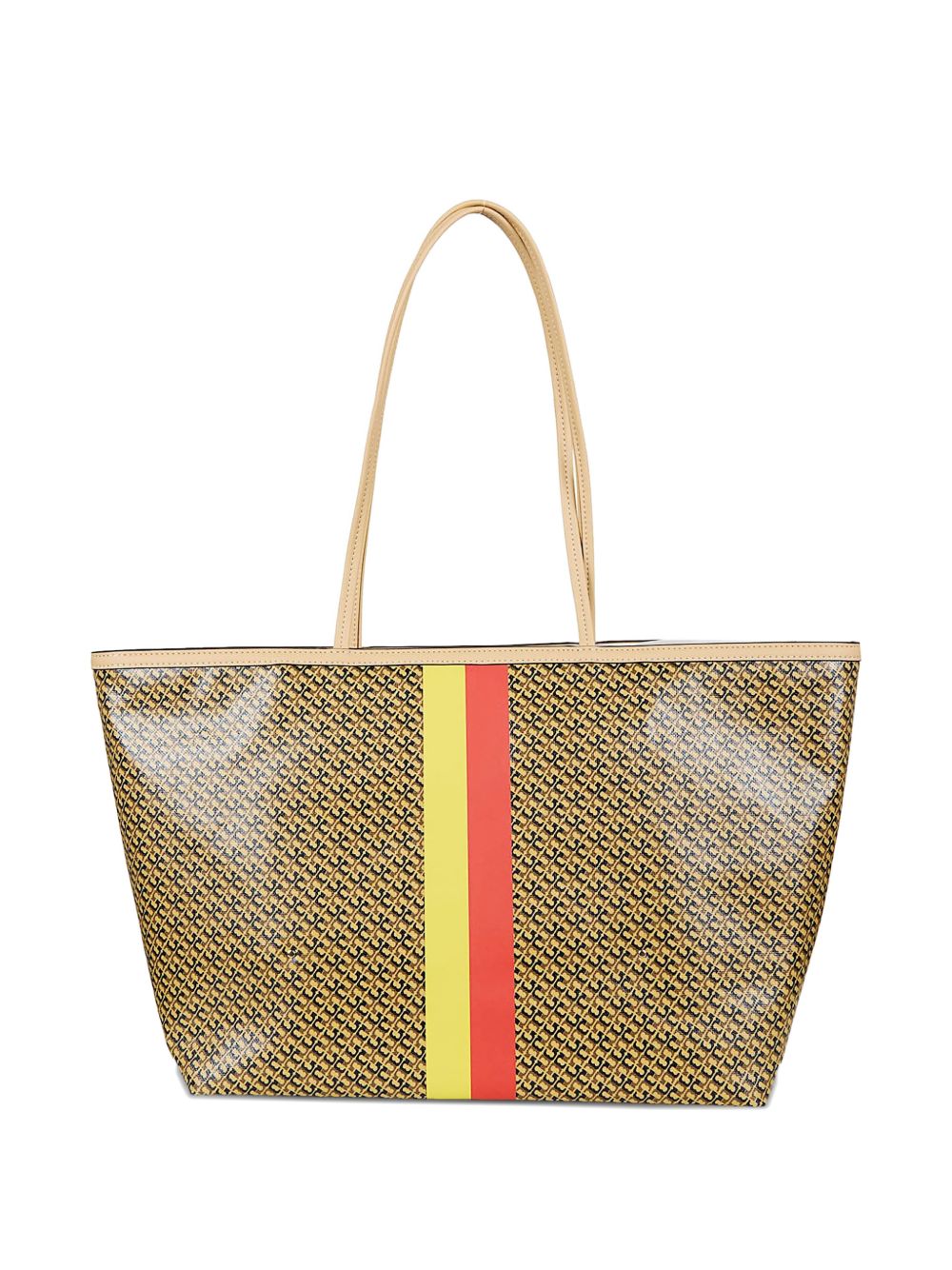 TORY BURCH Borsa marrone/multicolore con stampa logo 